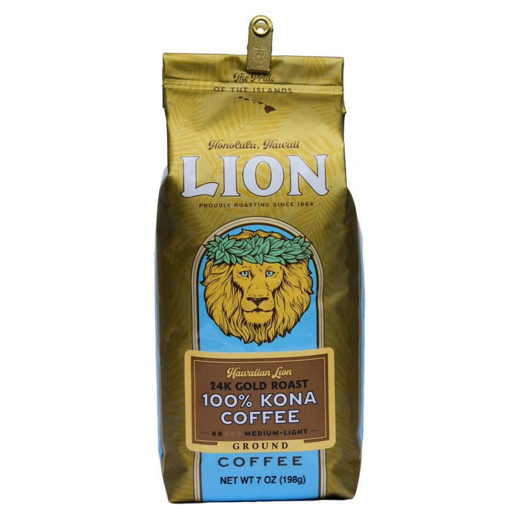 Lion Coffee 24K Gold Roast 100% Kona Coffee - 7 oz