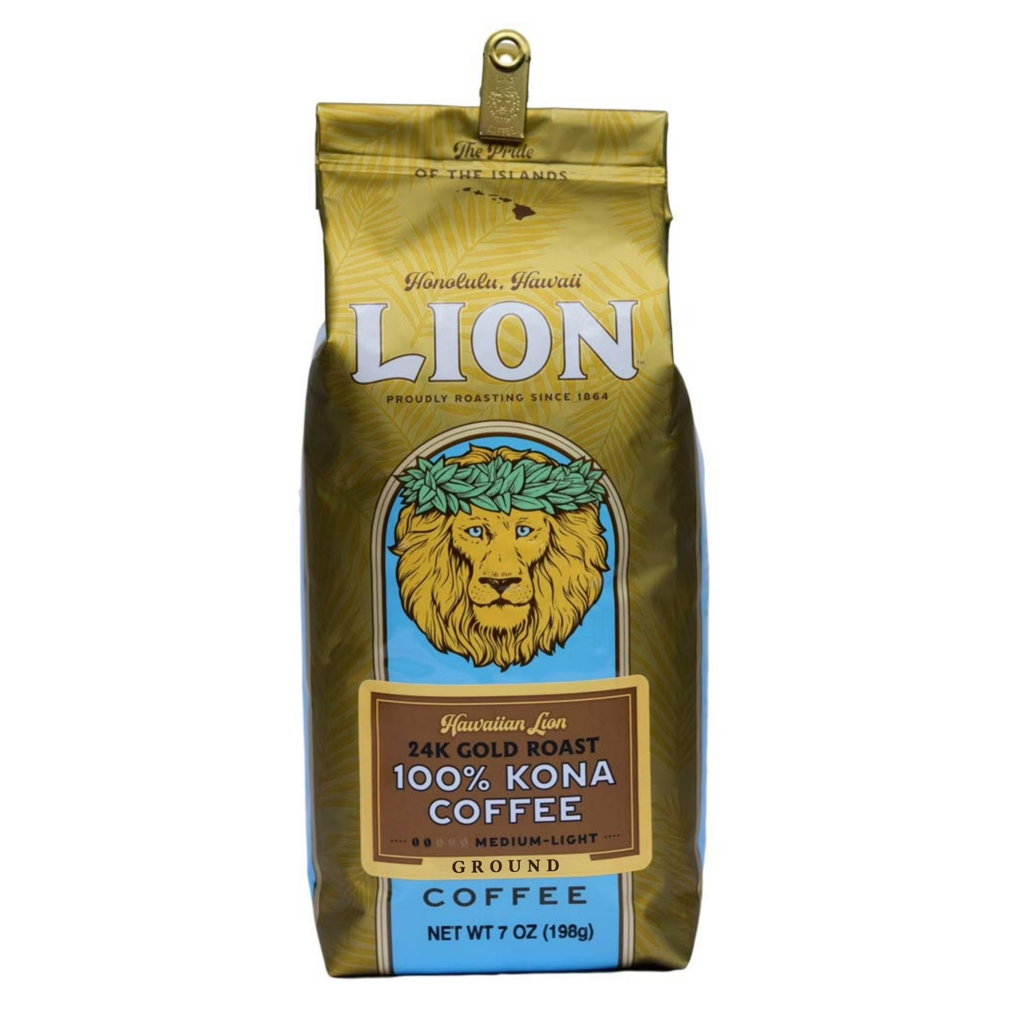 Lion Coffee 24K Gold Roast 100% Kona Coffee - 7 oz