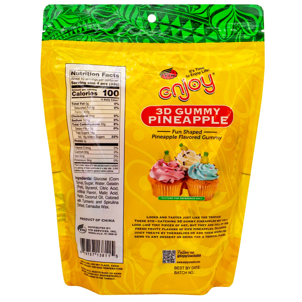 Enjoy 3D Gummy Pineapple Fun Paks - 11.3 oz