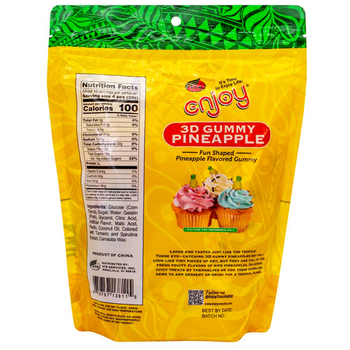 Enjoy 3D Gummy Pineapple Fun Paks - 11.3 oz