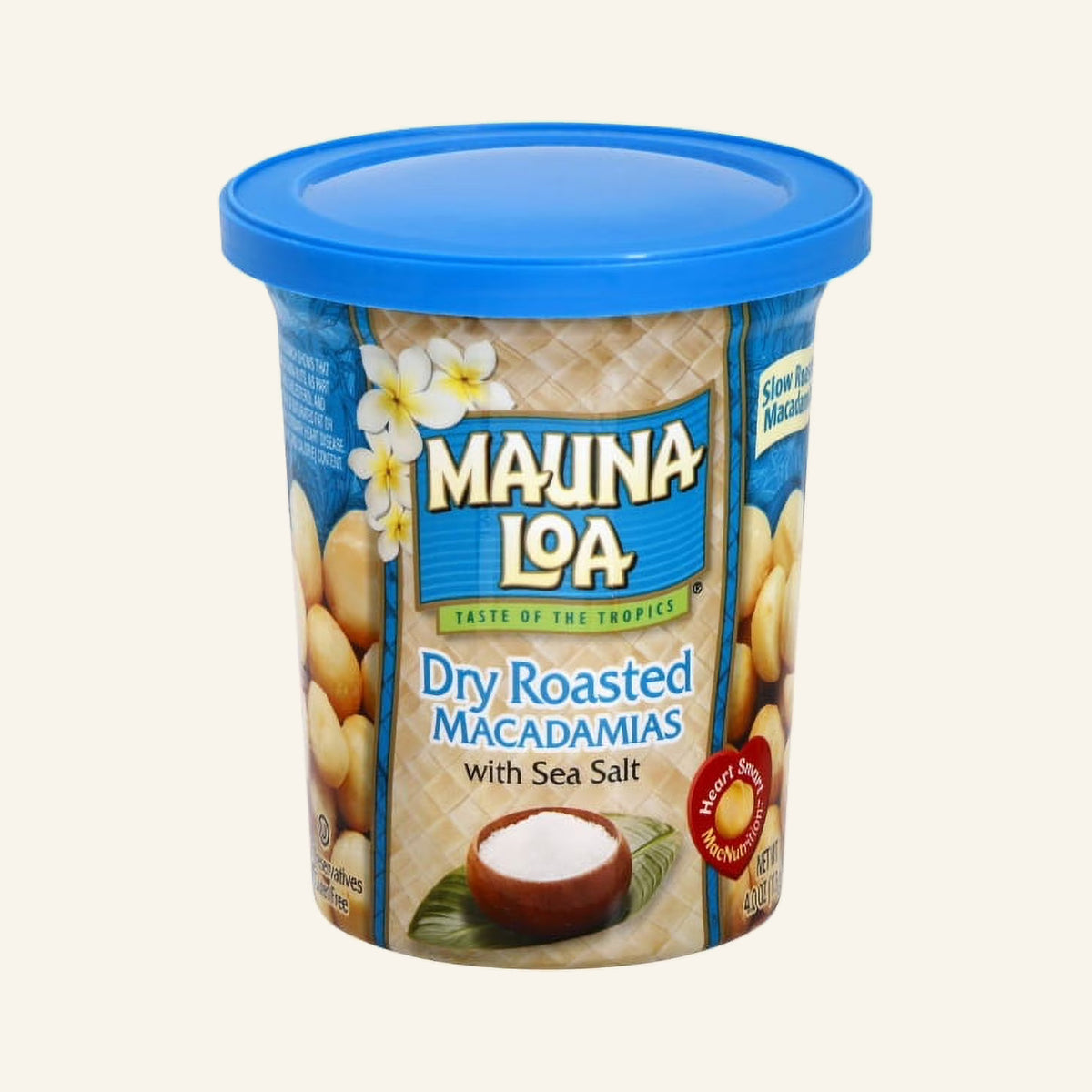 Mauna Loa Dry Roasted Macadamias with Sea Salt, Can, 4 oz