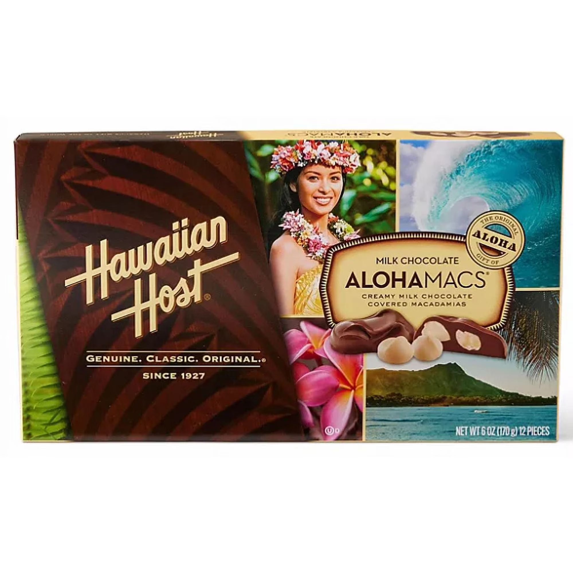 Hawaiian Host AlohaMacs Milk Chocolate Macadamias - 6 oz Box