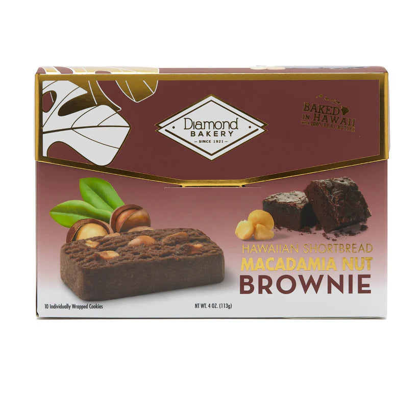 Diamond Bakery Hawaiian Macadamia Shortbread Cookies - Brownie 4.0oz
