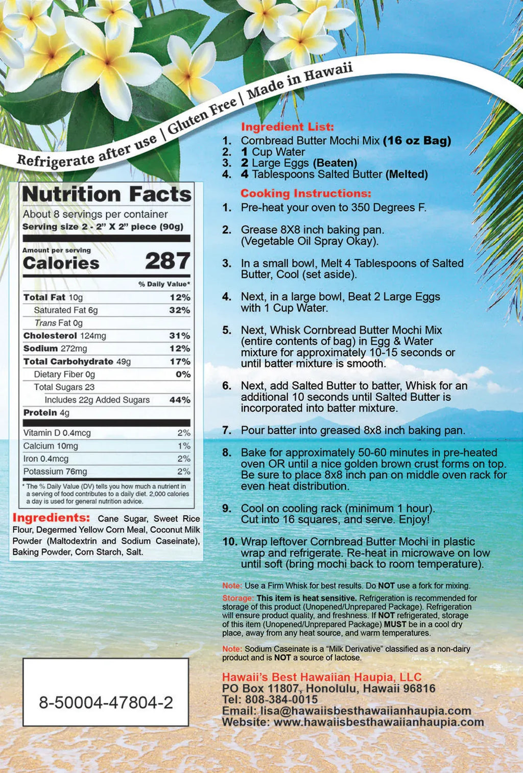 Hawaii's Best Cornbread Butter Mochi Mix - 16 oz