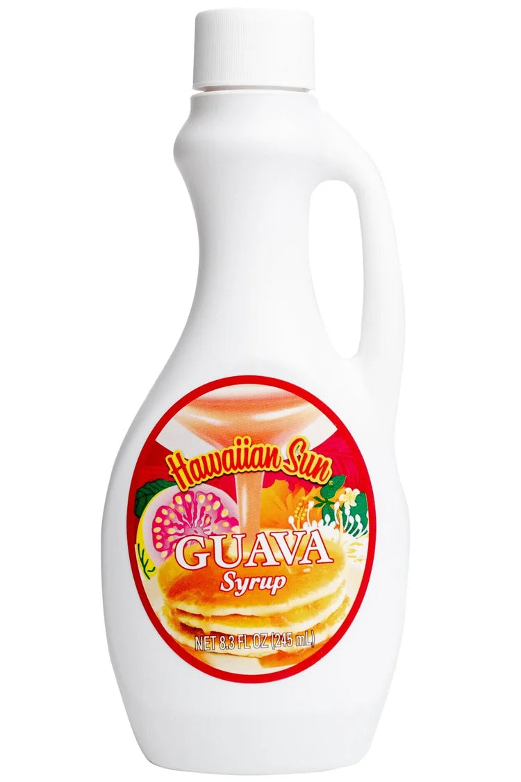Hawaiian Sun Premium Guava Syrup - 8.3 oz - Authentic Hawaiian Breakfast Syrup from Hawaii