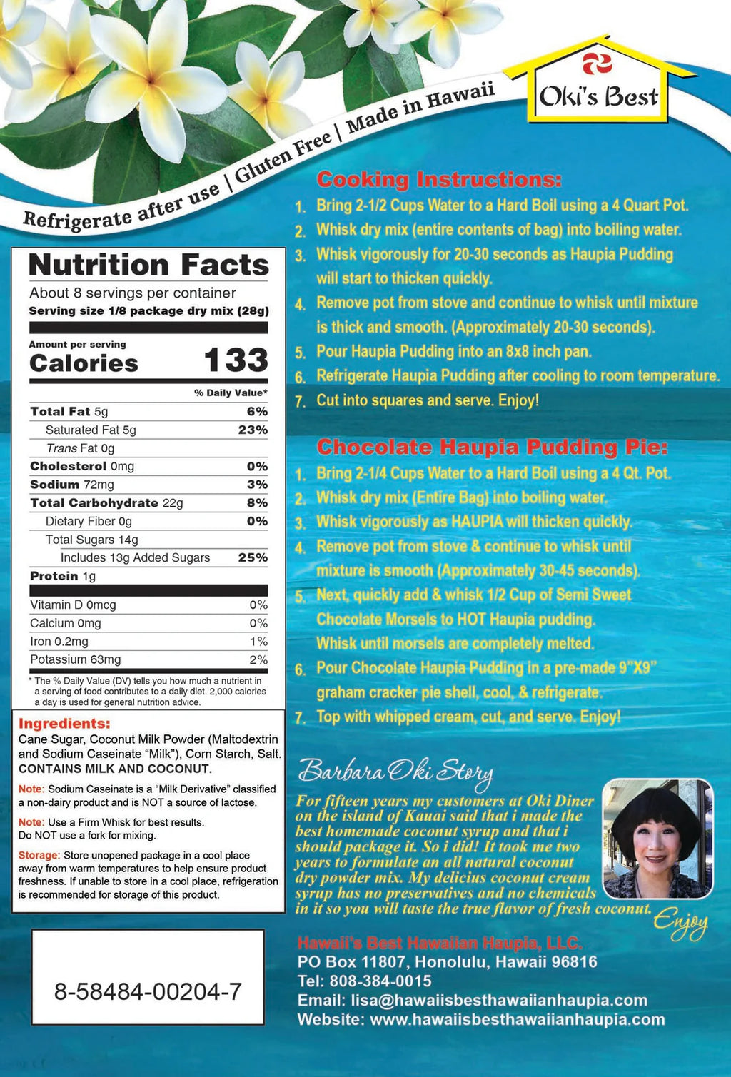 Hawaii's Best Haupia Mix - 8 oz