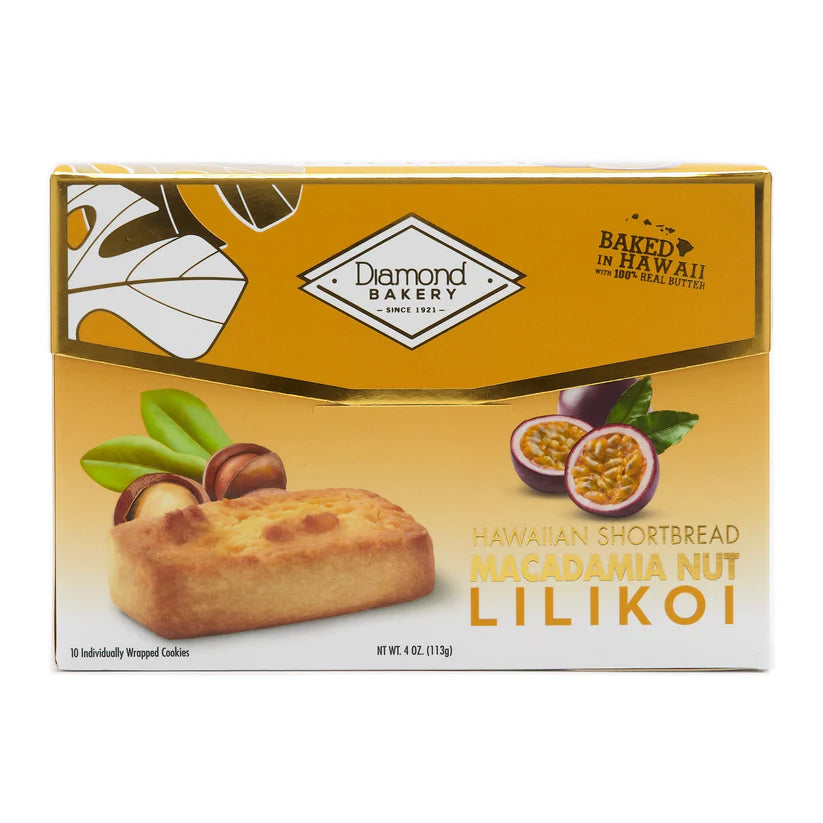 Diamond Bakery Hawaiian Macadamia Shortbread Cookies - Lilikoi 4.0oz