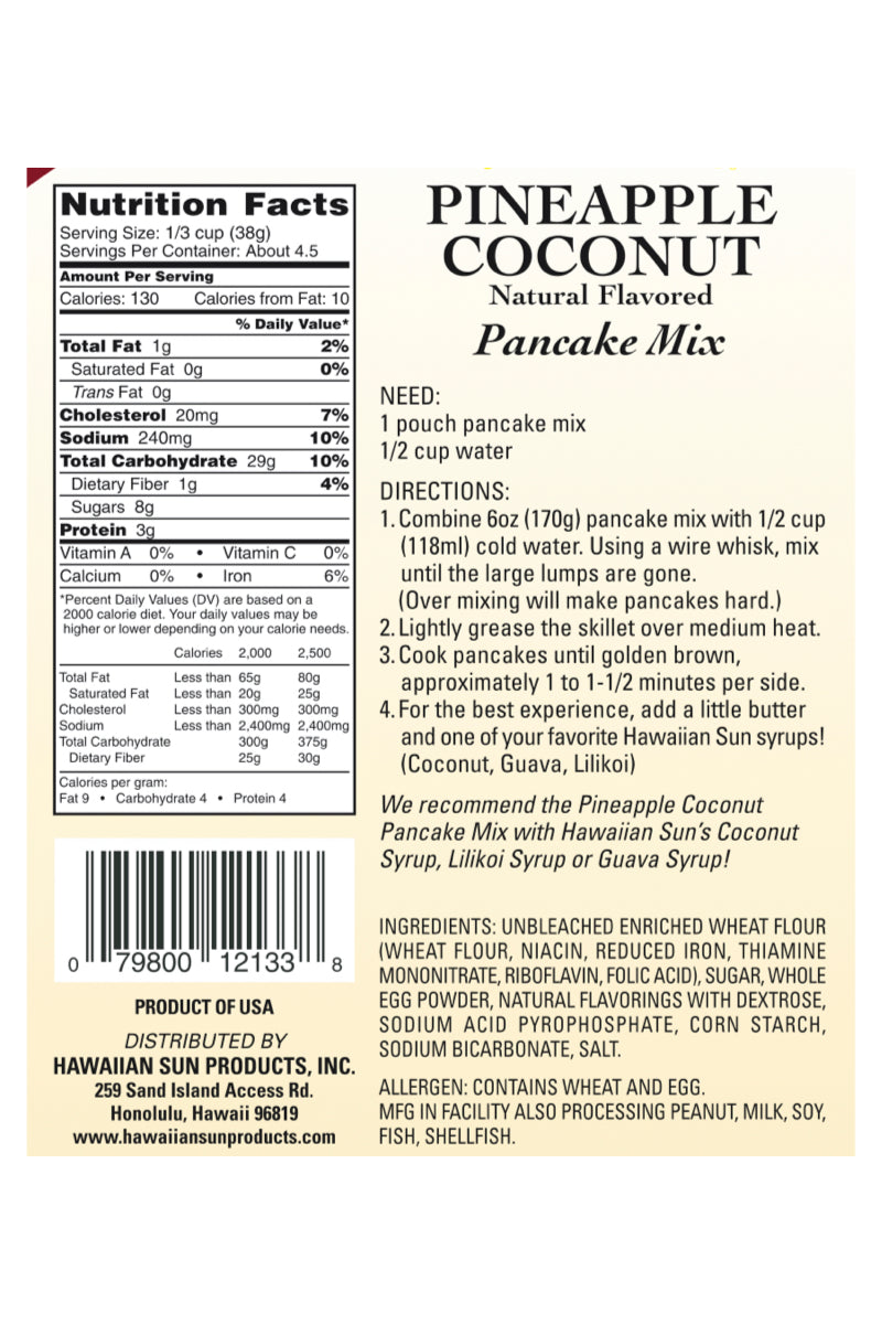 Hawaiian Sun Pineapple Coconut Pancake Mix - 6 oz