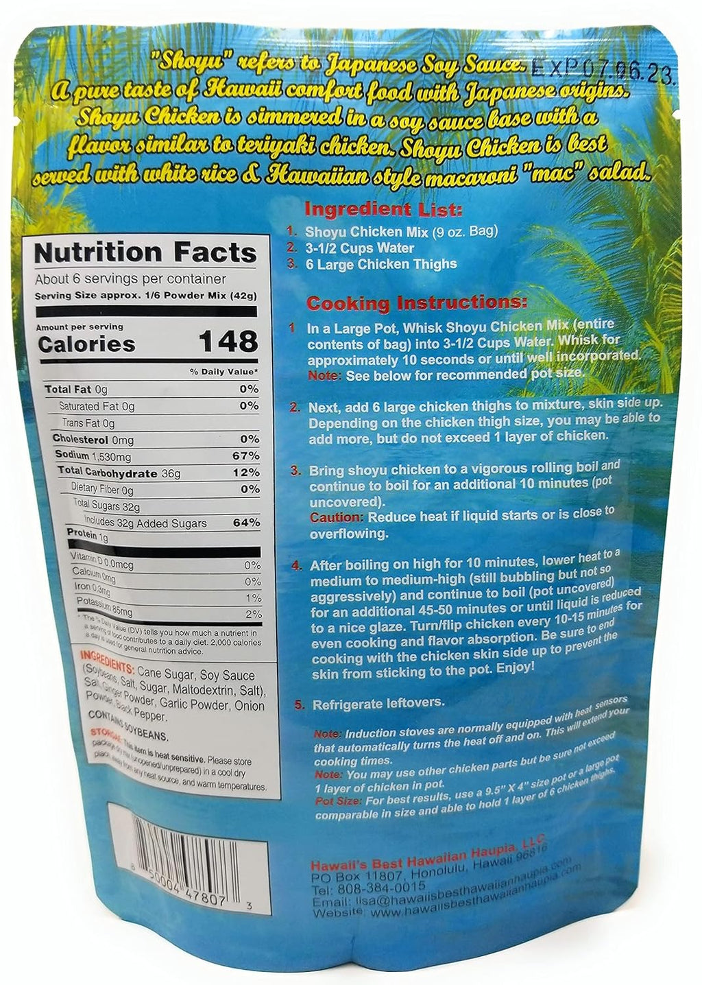 Hawaii's Best Shoyu Chicken Mix - 9 oz