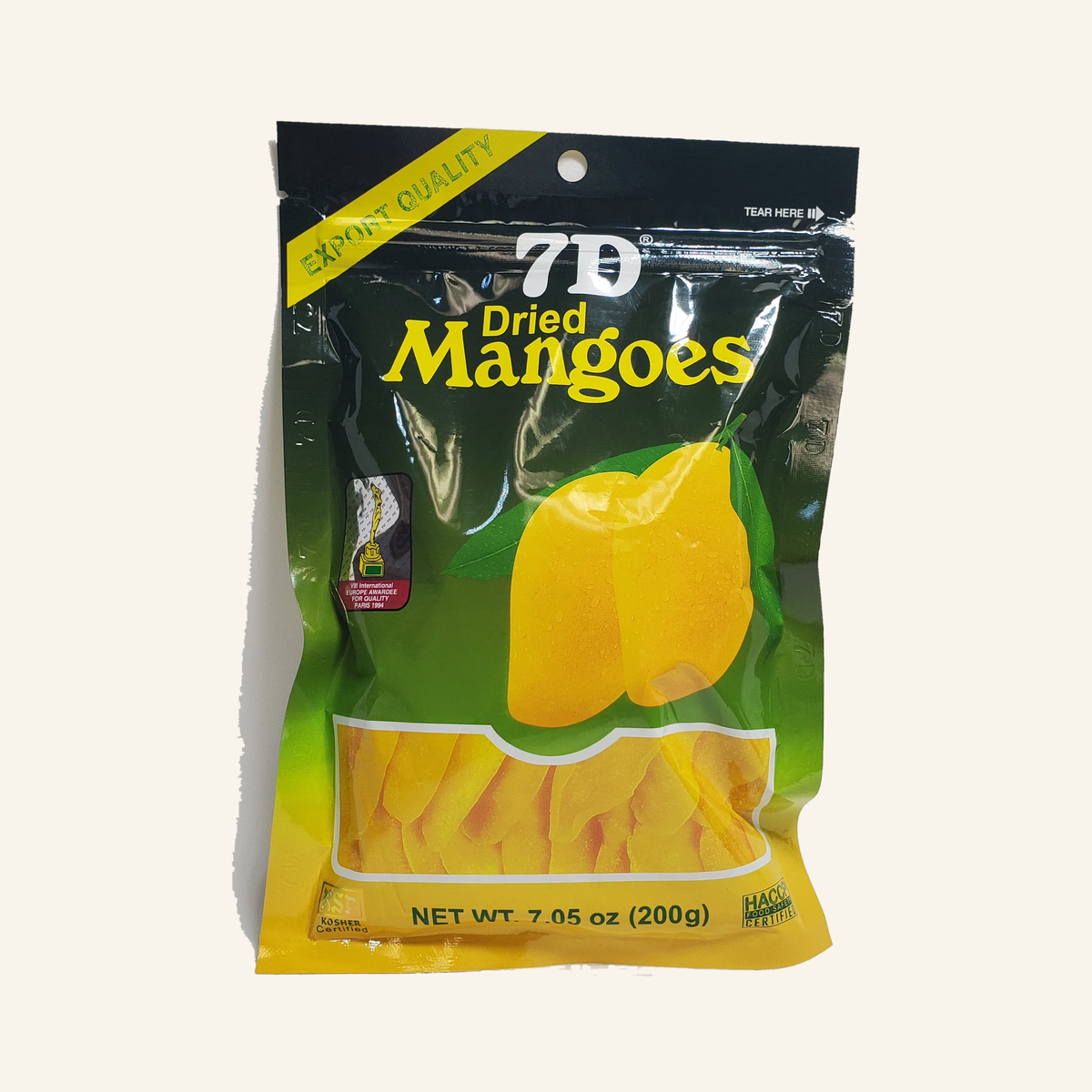 Hawaii 7D Dried Mangoes, 7.05 oz