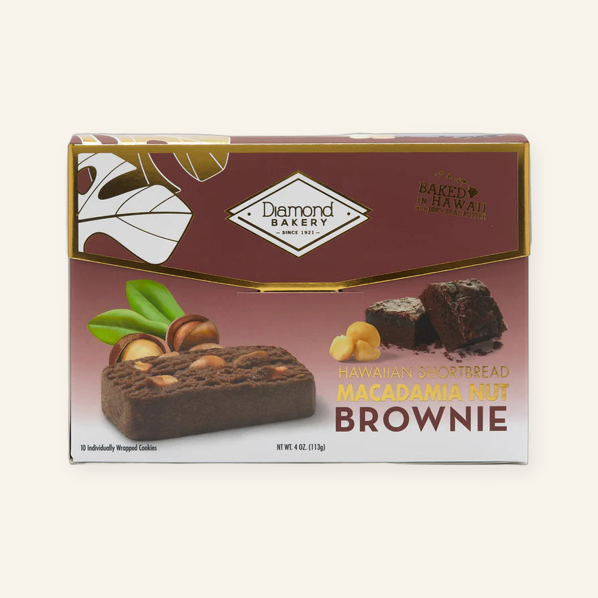Diamond Bakery Hawaiian Macadamia Shortbread Cookies - Brownie 4.0oz