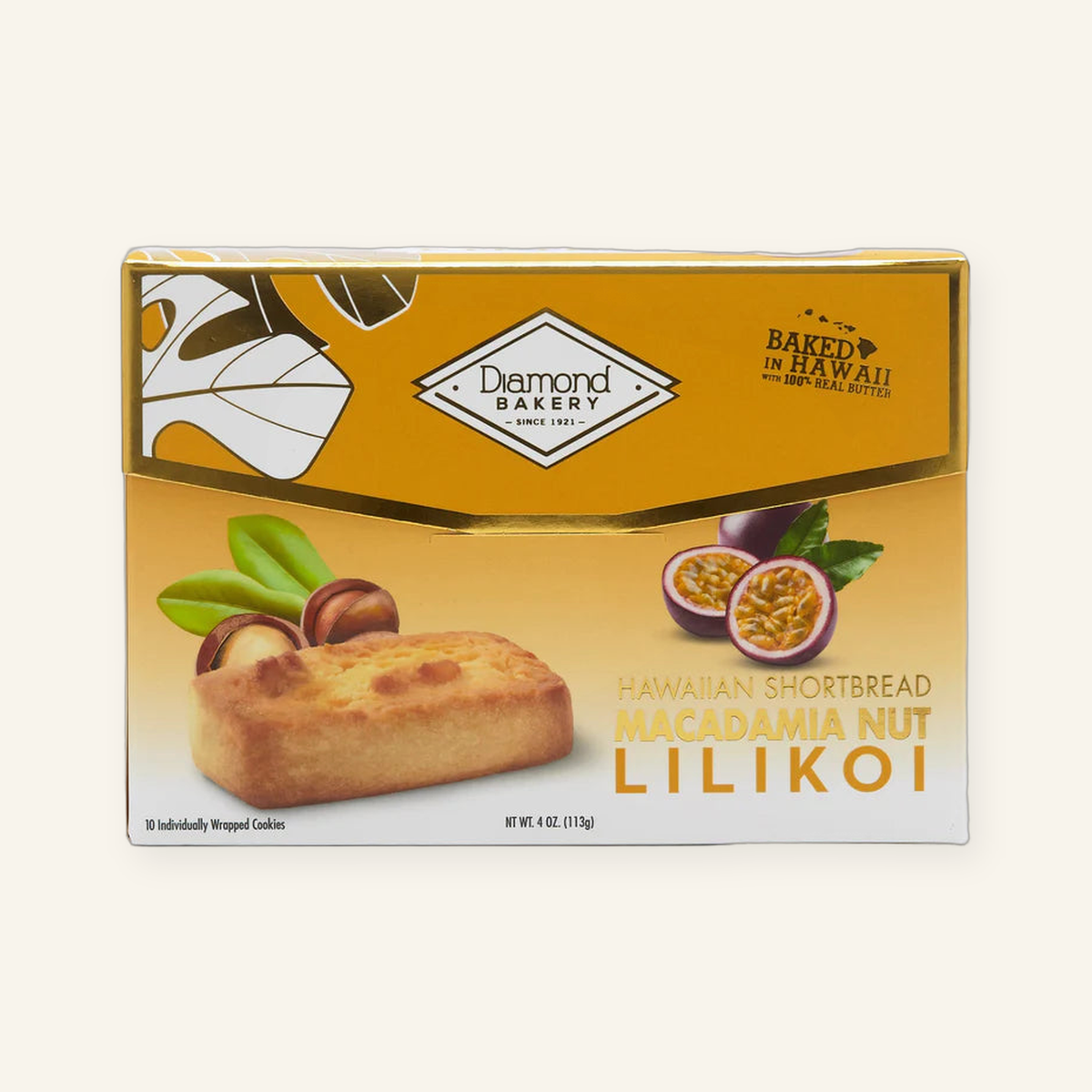 Diamond Bakery Hawaiian Macadamia Shortbread Cookies - Lilikoi 4.0oz