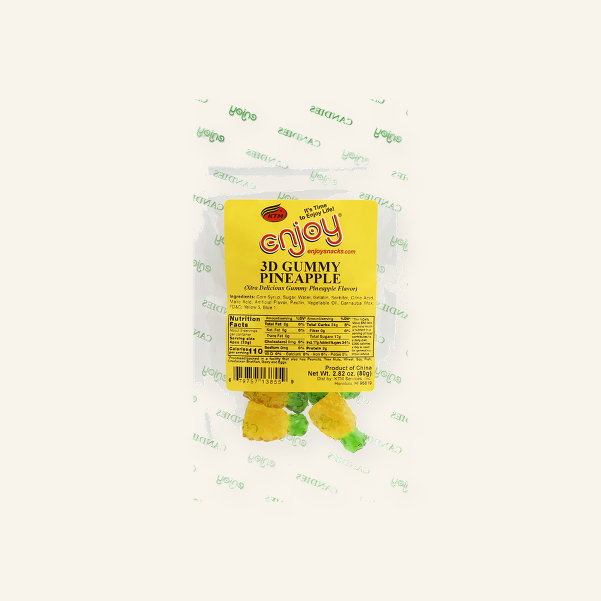 Enjoy 3D Gummy Pineapple - 2.82 oz – Kailua Trading Co