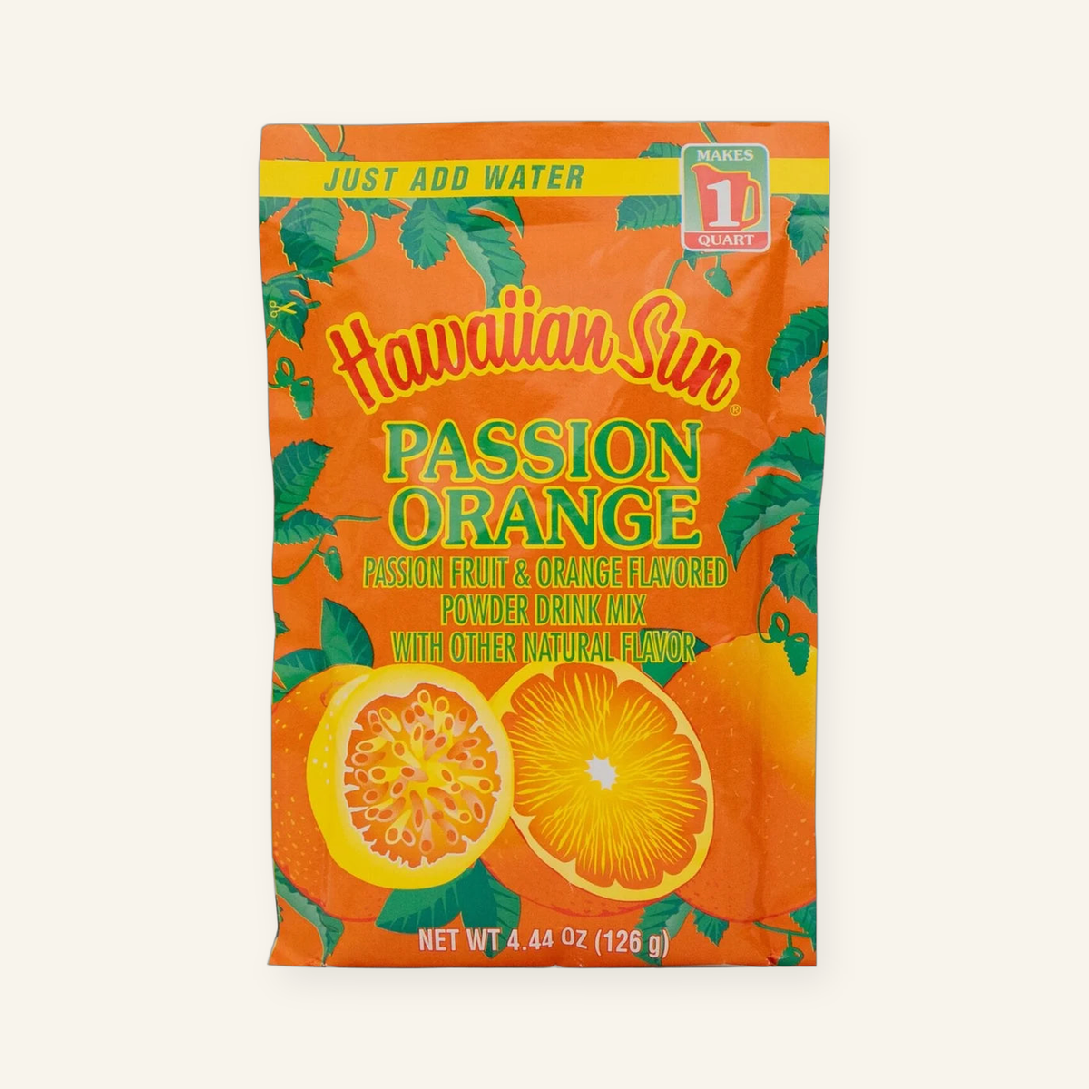 Hawaiian Sun Passion Orange Powder Drink Mix - 4.44 oz (126 g)