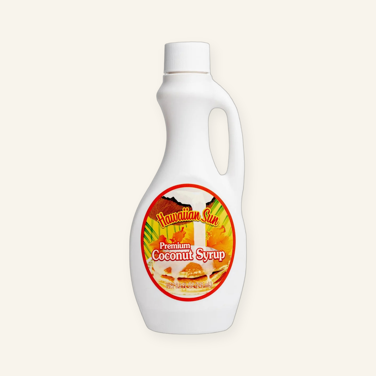 Hawaiian Sun Premium Coconut Syrup - 8.3 oz - Authentic Hawaiian Breakfast Syrup from Hawaii