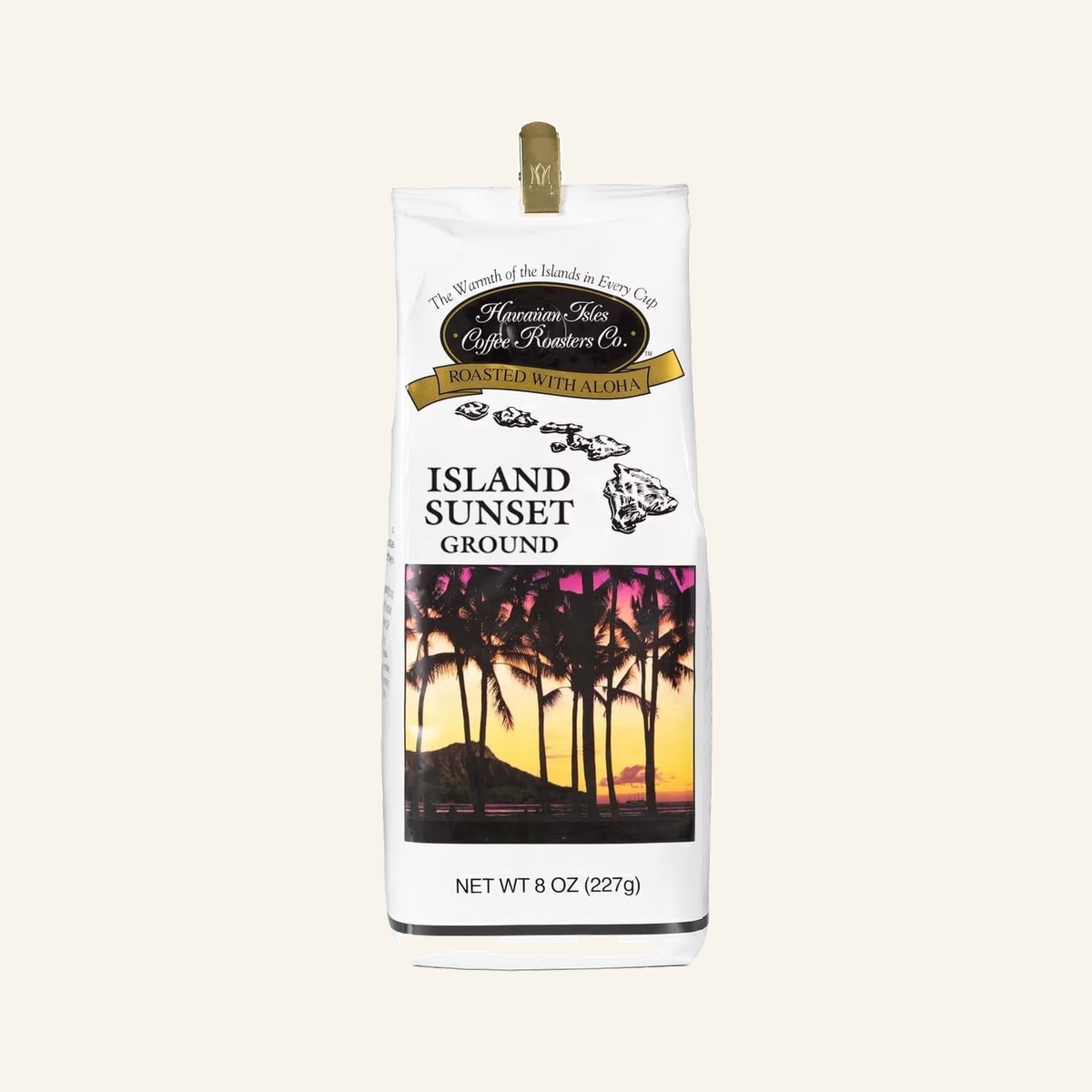 Hawaiian Isles Coffee Dark Roast Ground Coffee, Island Sunset Flavored Coffee, 8 oz