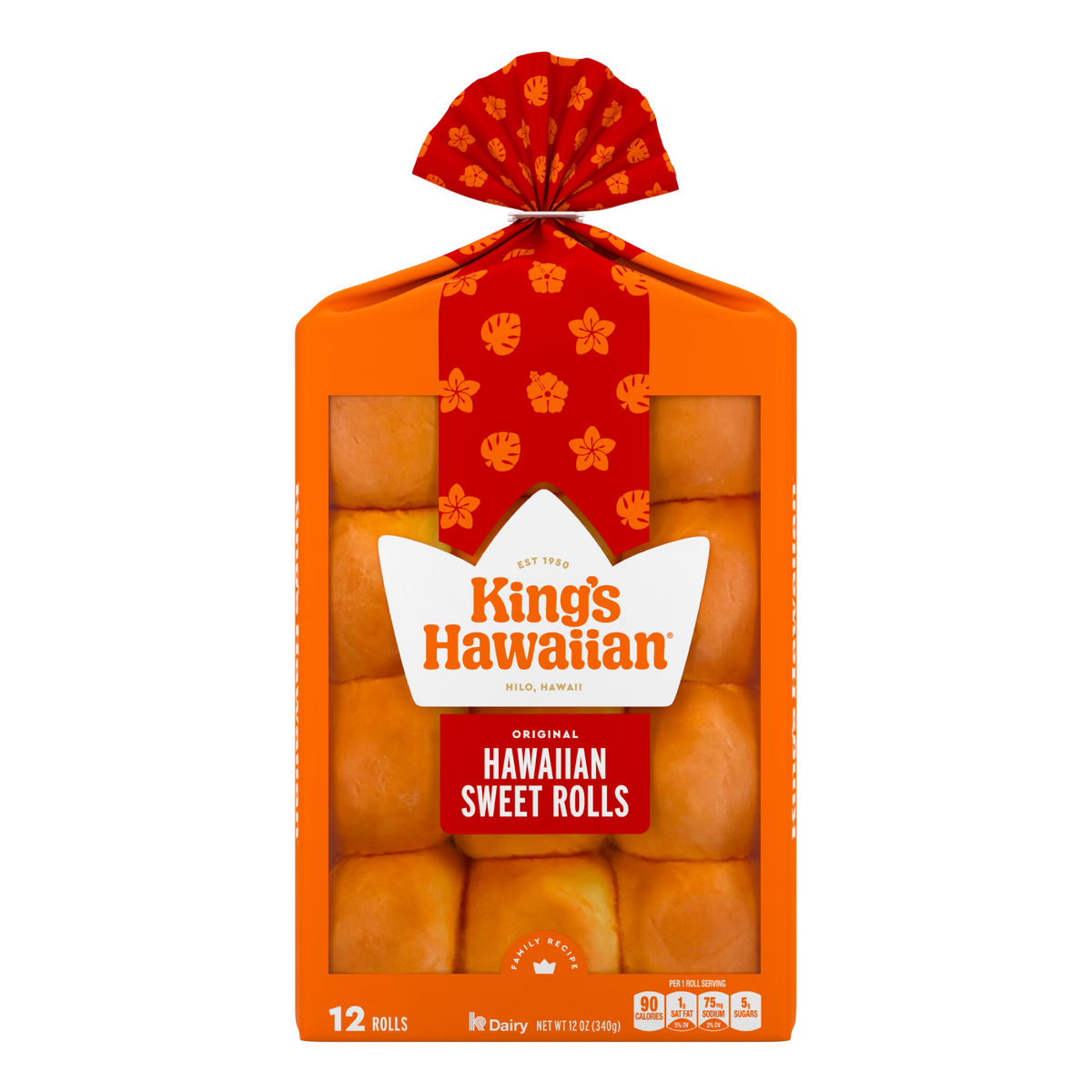 King's Hawaiian Original Hawaiian Sweet Rolls 12 Count, 12 oz