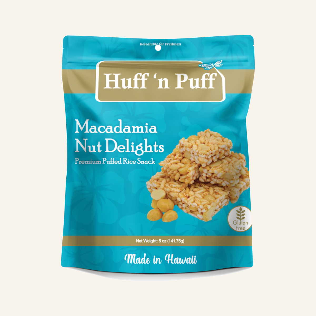 Huff 'n Puff Macadamia Nut Delights, 5 oz
