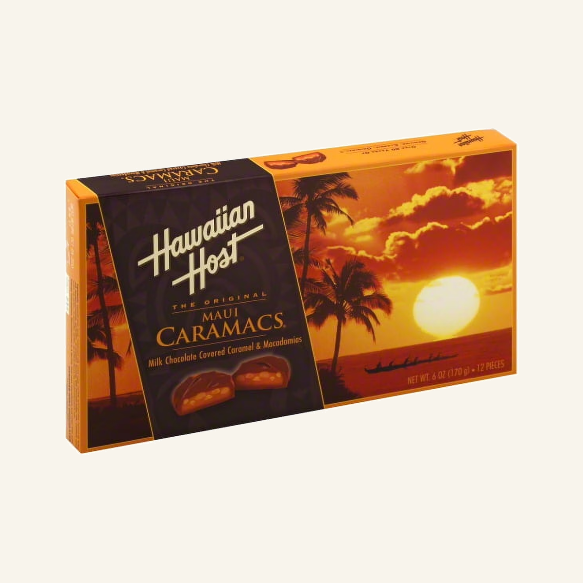 Hawaiian Host Covered Creamy Caramel and Milk Chocolate Macadamias, 6 Oz.