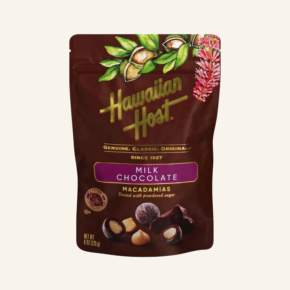 Hawaiian Host Milk Chocolate Macadamia Nuts, 8 oz